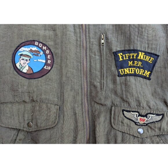 SOLD Vintage 1980's Pere Mar Intermediate Flying Bomber Jacket Size M Men - Picture 6 of 9